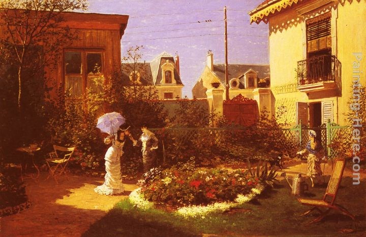 Leon Joseph Voirin Jeunes Femmes Au Jardin